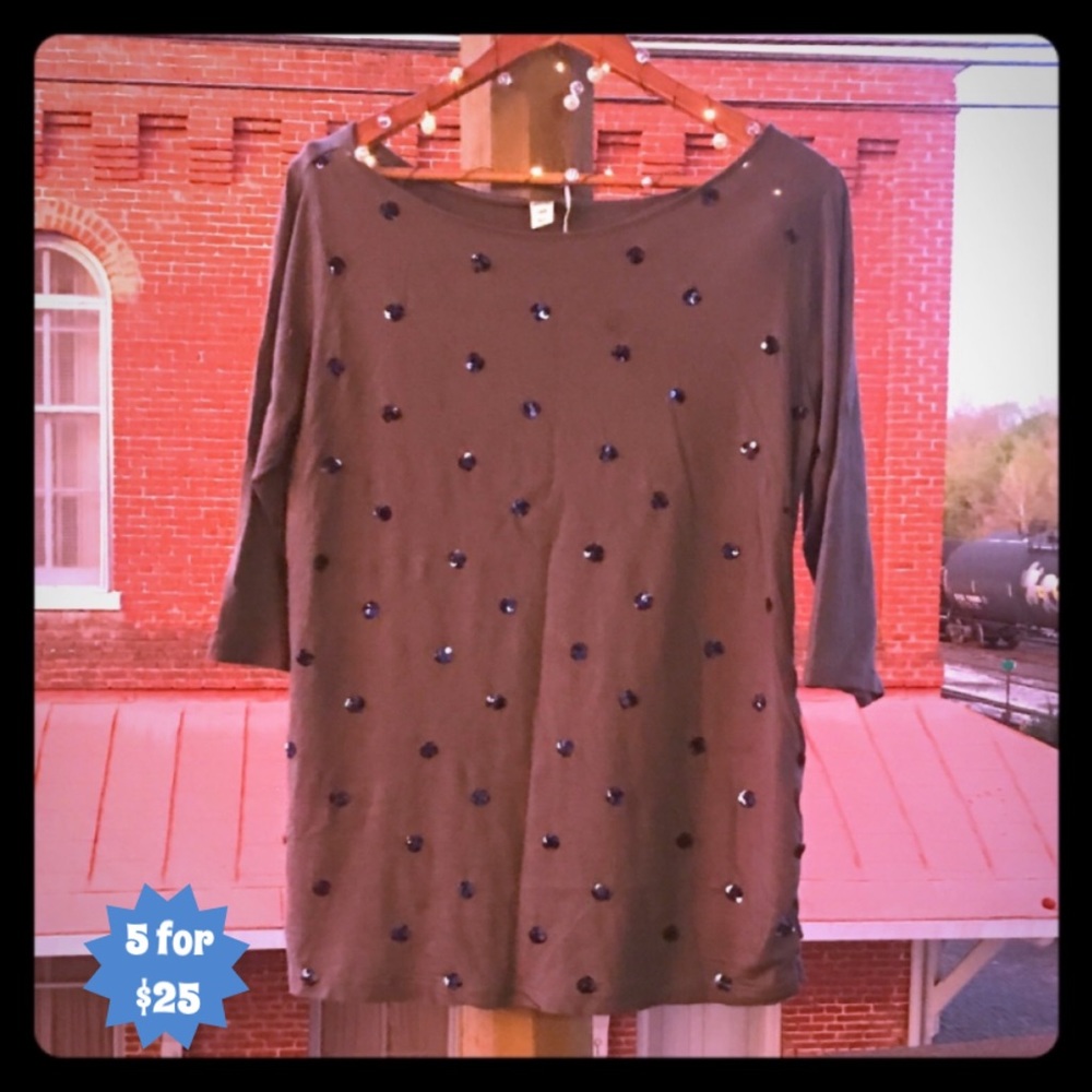 Old Navy Maternity 3/4 sparkle top